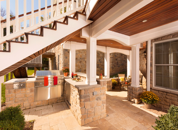 Two-story Suburban Deck