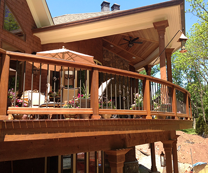 Mountainside home deck