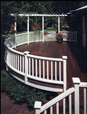 Ipe Deck with painted rails and pergola