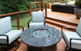 Large raised deck